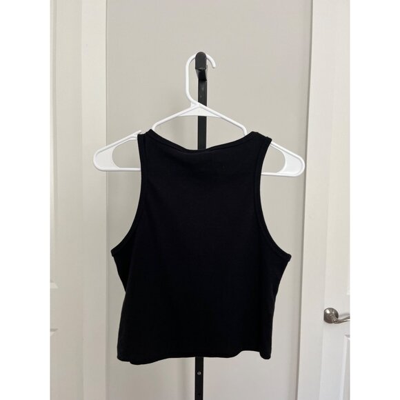 NWT Von Dutch Ribbed Cropped Tank Top in Black Size M - Picture 2 of 6
